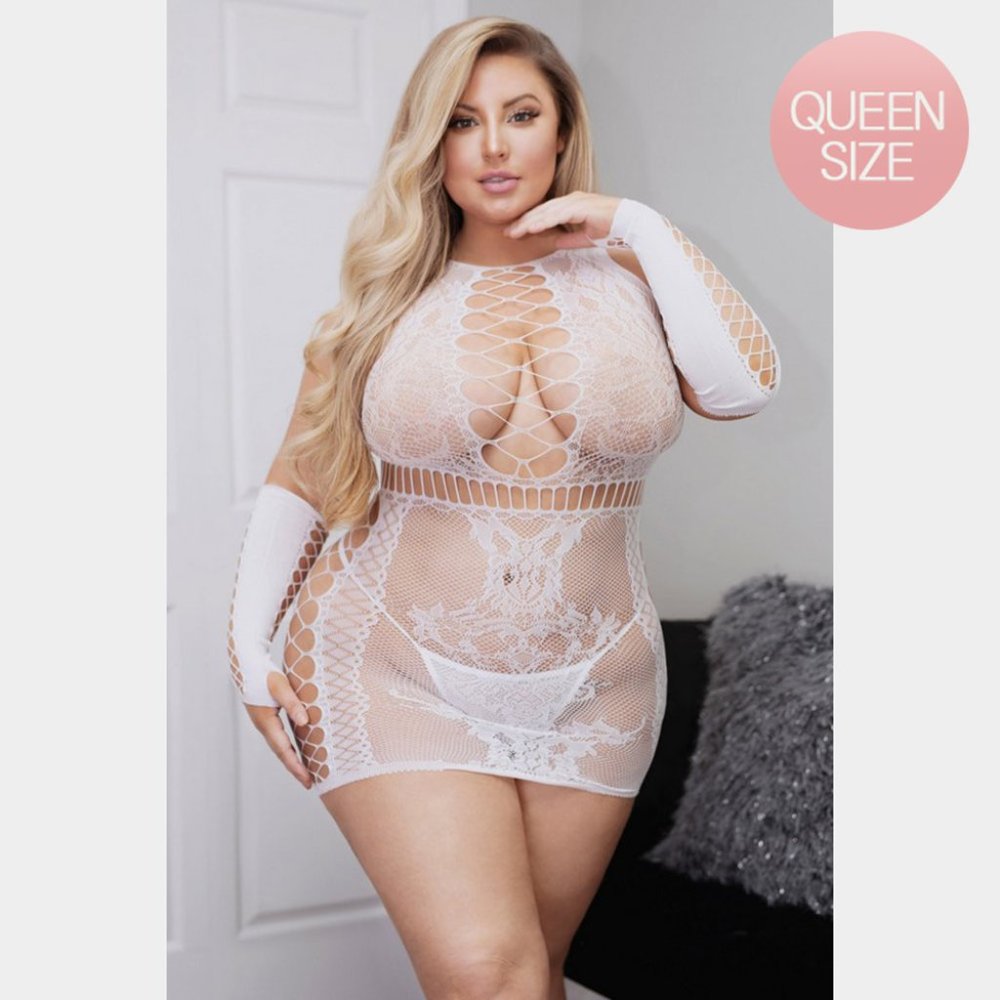 Crisscross Detailed Dress and Bodystocking
